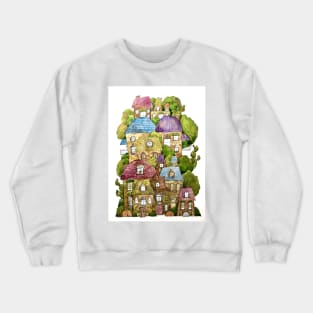 Whimsical Houses Crewneck Sweatshirt